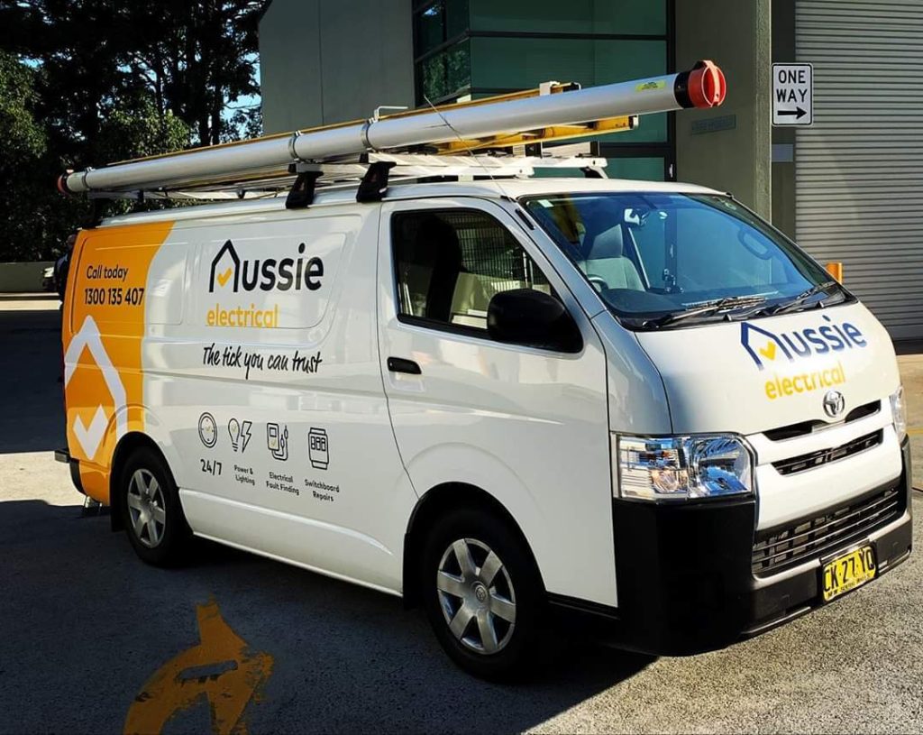 Aussie Electrical and Plumbing service van.