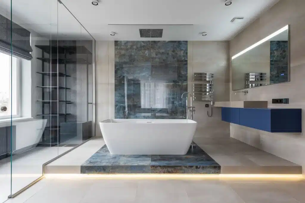 A big bathroom with a gorgeous design.